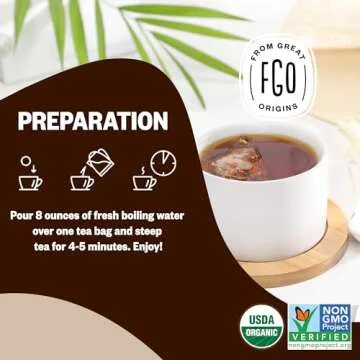 FGO Organic Chai Tea, 100 Count Eco-Conscious Bags