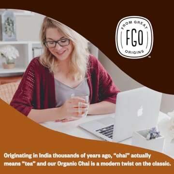 FGO Organic Chai Tea, 100 Count Eco-Conscious Bags
