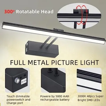FUNCHDAY 20" Battery Picture Light with Remote Control