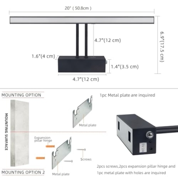 FUNCHDAY 20" Battery Picture Light with Remote Control