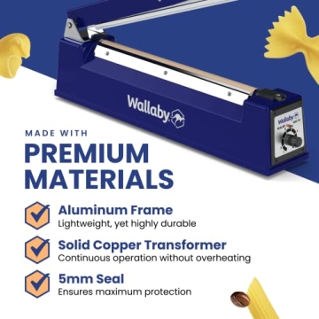 Wallaby 12 Inch Impulse Sealer for Mylar Bags - Heavy Duty Sealing
