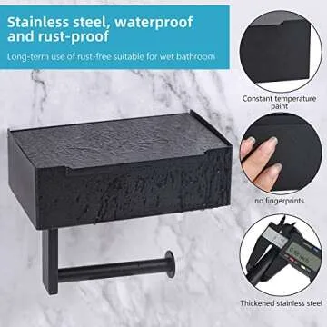 Stylish Toilet Paper Holder with Wipe Dispenser for Bathrooms