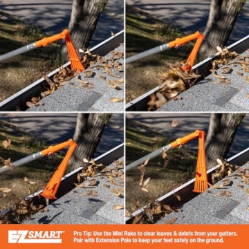 EZ Smart Mini Rake for Safer Gutter and Roof Cleaning