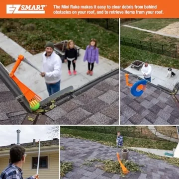 EZ Smart Mini Rake for Safer Gutter and Roof Cleaning
