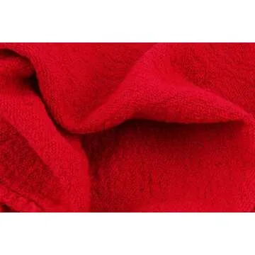 Shop Towels (Pack of 100, 13 X 13 Inches) Commercial Grade Machine Washable Cotton Washcloths Lint Free White Shop Rag - Perfect for Auto Mechanic Work and Bar Mop by Utopia Towel (Red)