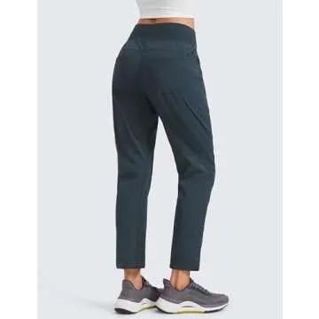 CRZ YOGA Womens Casual 7/8 Pants 27" - Lightweight Workout Outdoor Athletic Track Travel Lounge Jogg...