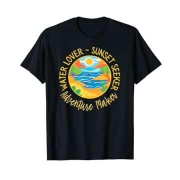 Water Lover Sunset Seeker Adventure Graphic T-Shirt