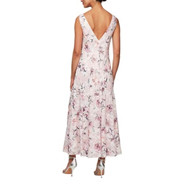 Alex Evenings Women's Sleeveless Printed Chiffon Dress with Shawl, Blush Multi, 14