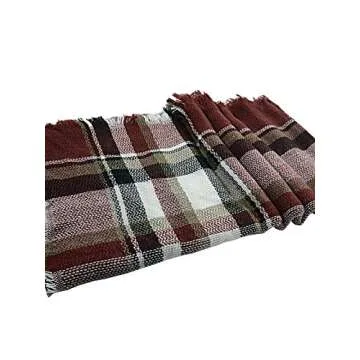Century Star Stylish Plaid Scarf Oversized Cozy Shawl
