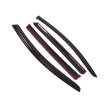 TuningPros Outside Mount Window Vent Visors Rain Guards Compatible with Audi Q7 2005-2015 | Side Win...