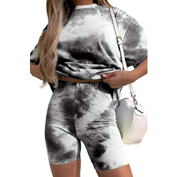 Trendy Tie-Dye Two-Piece Shorts Set for Summer Fashion