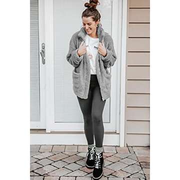 PRETTYGARDEN Women's Fashion Winter Coat Sherpa Fleece Faux Fur Shearling Oversized Trendy Jackets W...