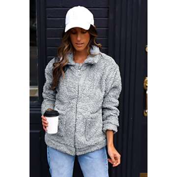 PRETTYGARDEN Women’s Cozy Sherpa Fleece Winter Jacket