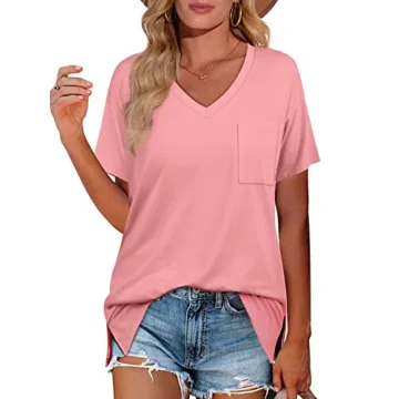 Women's Summer V-Neck Tops - Soft, Breathable & Stylish