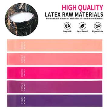 Resistance Bands Set of 5 for Home Workout and Fitness