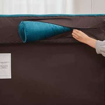 Dreamsir 78'' W Velvet Sofa, Mid-Century Love Seats Sofa Furniture with Bolster Pillows, Button Tufted Couch for Living Room, Tool-Free Assembly (Sofa, Peacock Blue)