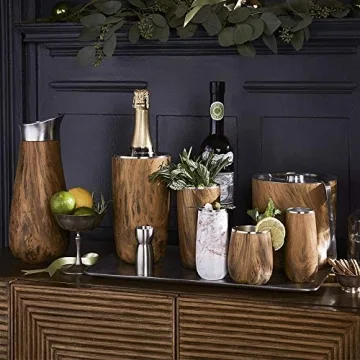 S'well 750ml Wine Chiller in Teakwood - Stylish & Insulated