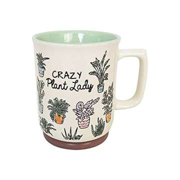 Blue Sky Ceramic Crazy Plant Lady 18 Oz Mug