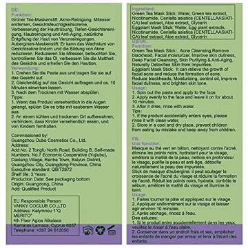 Green Eggplant Mask Stick for Deep Clean Pore Care | 2PCS