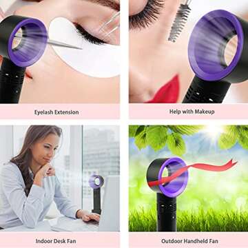 Kugge Mini Bladeless Eyelash Fan Dryer for Lash Extensions