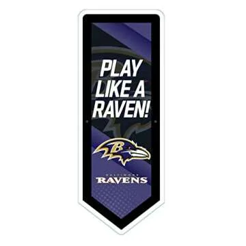Evergreen NFL Baltimore Ravens | Ultra-Thin LED Light Wall Sign Décor | Large Pennant Banner | 9 x ...