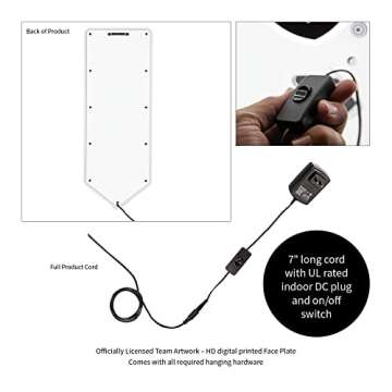 Evergreen NFL Baltimore Ravens | Ultra-Thin LED Light Wall Sign Décor | Large Pennant Banner | 9 x 23 Inches | Made in the USA