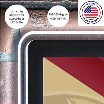 Evergreen NFL Baltimore Ravens | Ultra-Thin LED Light Wall Sign Décor | Large Pennant Banner | 9 x 23 Inches | Made in the USA