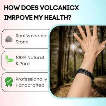 DIOWUS Natural Agate Stone Leather Beaded Bracelets, Volcanicx Wellness & Relief Bracelet, Volcanicx Menopause Magtherapy Bracelet Humanic+ Maxhematie Lymph Detox Slimming Jewelry Gift For Men Women