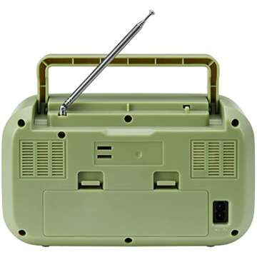 Crosley CR3041A-SG Forte Portable AM/FM Radio with Bluetooth Receiver, Sage