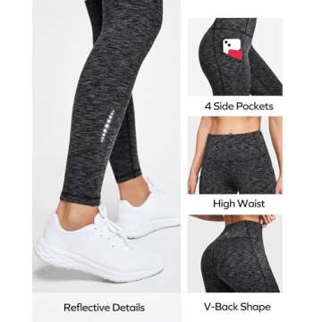 Ewedoos Womens Fleece Lined Waterproof Winter Leggings