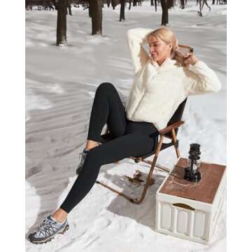 Ewedoos Womens Fleece Lined Waterproof Winter Leggings