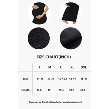 Smallshow Women's Summer Ruched Maternity Tank Dress