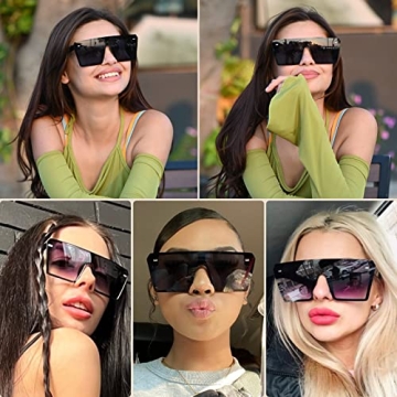 Dollger Oversized Square Sunglasses - Stylish UV Protection