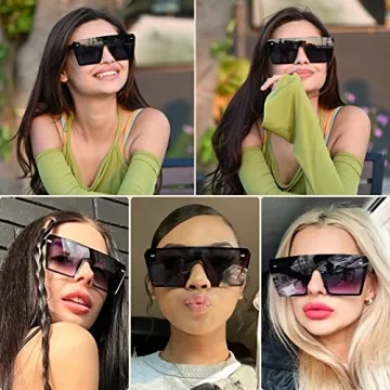 Dollger Oversized Square Sunglasses - Stylish UV Protection