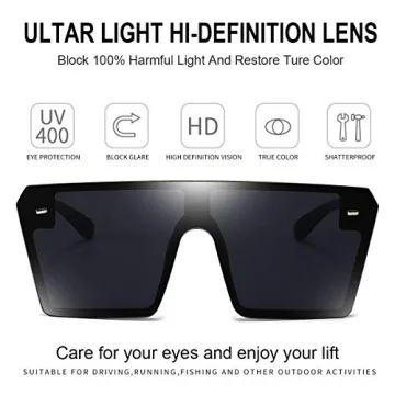 Dollger Oversized Square Sunglasses - Stylish UV Protection
