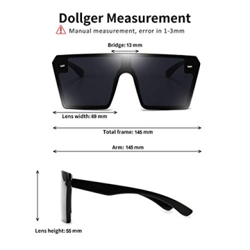 Dollger Oversized Square Sunglasses - Stylish UV Protection