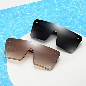 Dollger Oversized Square Sunglasses - Stylish UV Protection