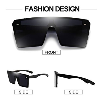 Dollger Oversized Square Sunglasses - Stylish UV Protection