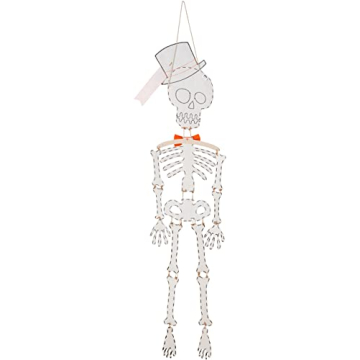 65" White Skeleton Halloween Door Hanger Festive Decor