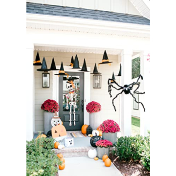 65" White Skeleton Halloween Door Hanger Festive Decor