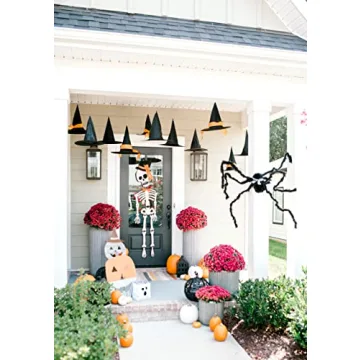 65" White Skeleton Halloween Door Hanger Festive Decor