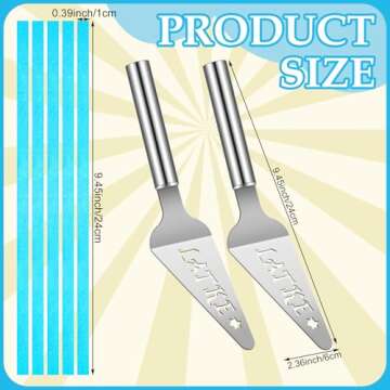 Teenyyou 3 Pcs Hanukkah Gift Stainless Steel Latke Server Chanukah Spatula Jewish New Year Cooking P...