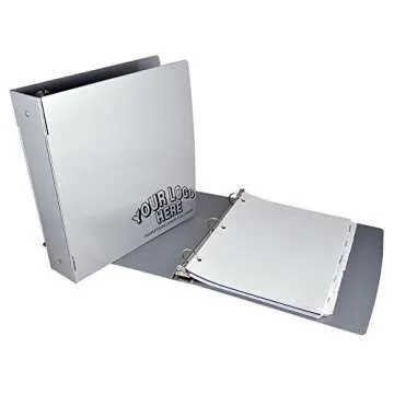 Saunders Recycled Aluminum Ring Binder, 2-Inches Spine, Letter Size, 8.5 x 12-Inches, 1 Binder (00605), Aluminum, Gray, 605