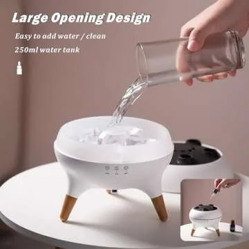 AChoice4U Essential Oil Diffuser 250ML Dancing Jellyfish Aromatherapy Diffuser Humidifier with 7 Colors LED Lights,Remote Control,Plug in for Bedroom,Office