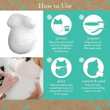 Kate & Milo Belly Casting Kit for Pregnant Moms and Keepsakes