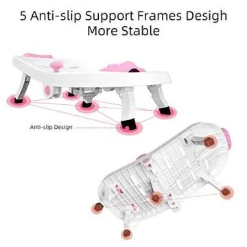 Fedicelly Toddler Shampoo Chair Bather Girls, Kids Hair Washing Bath Seat, Children Head Hair Rinser Salon Chair(Pink)