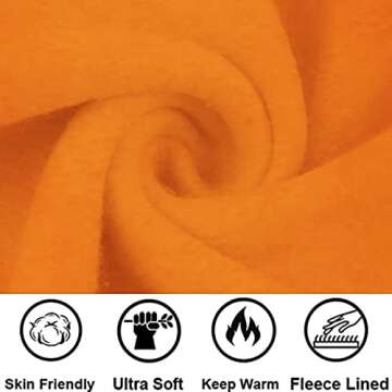 DISCIPBUSH Fleece Lined Womens Sweatpants - High Waisted Joggers for Women, Cotton Drawstring Baggy Sweats Women Pants Orange L