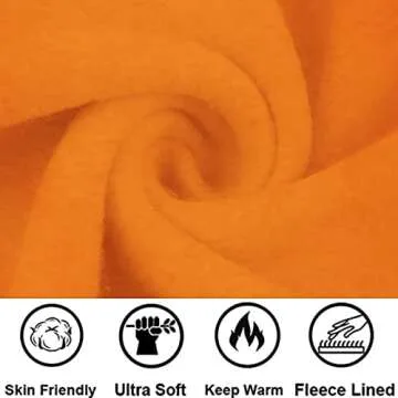 DISCIPBUSH Fleece Lined Womens Sweatpants - High Waisted Joggers for Women, Cotton Drawstring Baggy Sweats Women Pants Orange L