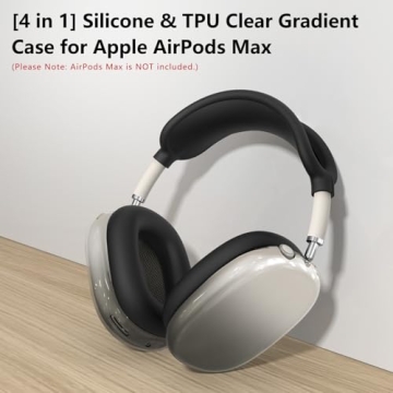 Experience Premium Protection with Stylish 4 in 1 Silicone Case Cover for AirPods Max