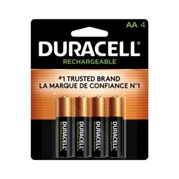 Duracell Rechargeable AA Batteries, 4 Count Pack, Double A Battery for Long-lasting Power, All-Purpo...